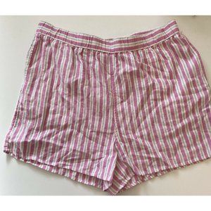 NWT Women's Universal Thread Linen Pocket Shorts Size Small Stripe Elastic Cute